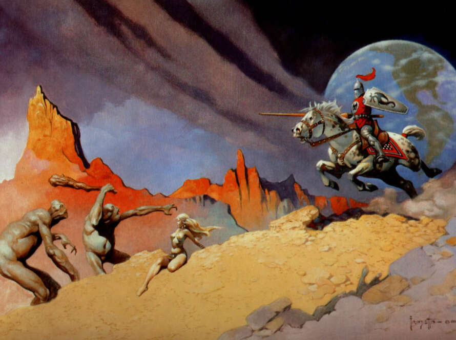 Frank Frazetta prints Canada — vintage 1970s fantasy illustration portfolios for Canadian art collectors