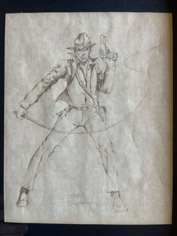 Indiana Jones #1 commissioned art, Jerry Bingham
