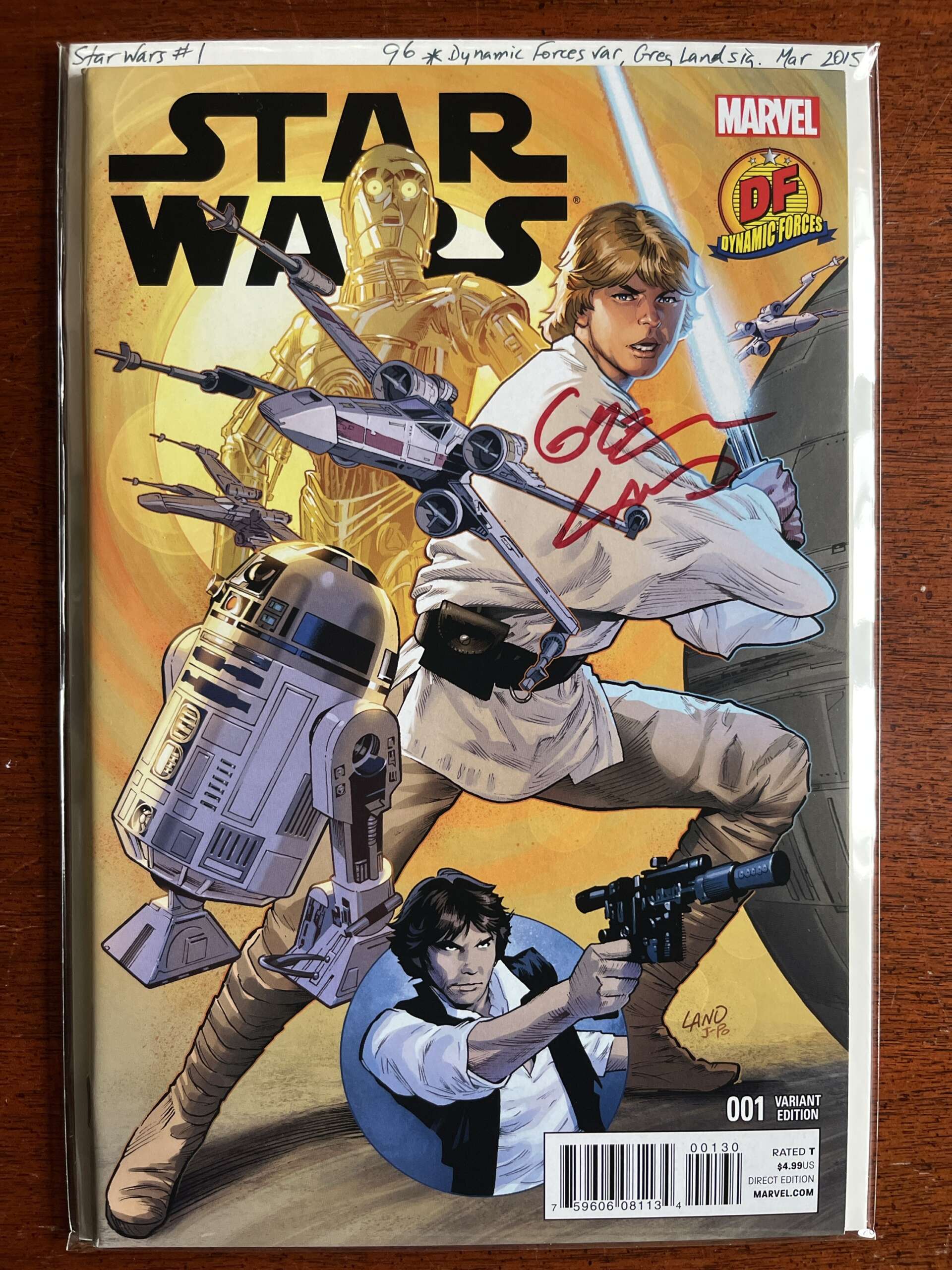 Star Wars #1 Greg Land signature